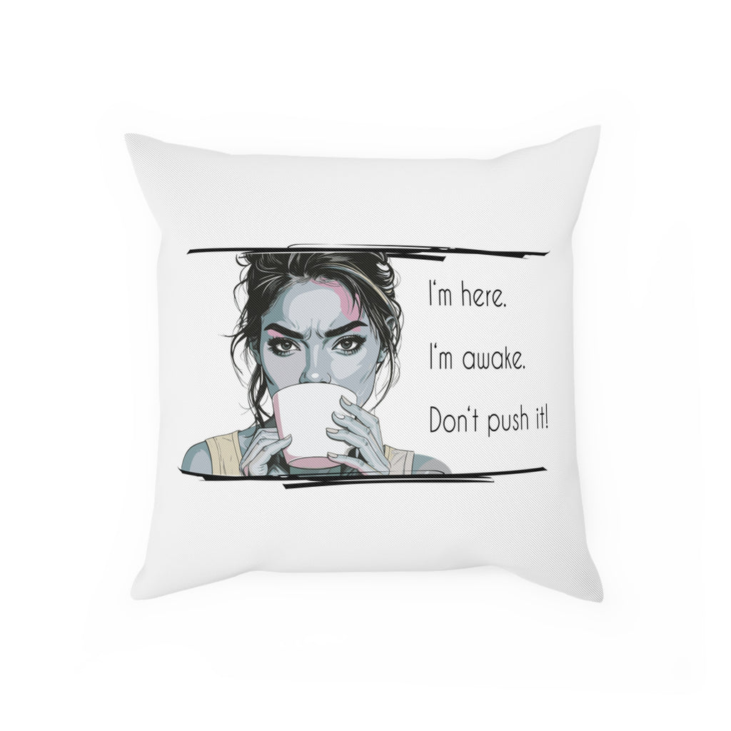 Coffee Lover's Throw Cushion, Motivational Decor, Home Accent, Cozy Gift, Inspirational Cushion, Relaxation Pillow