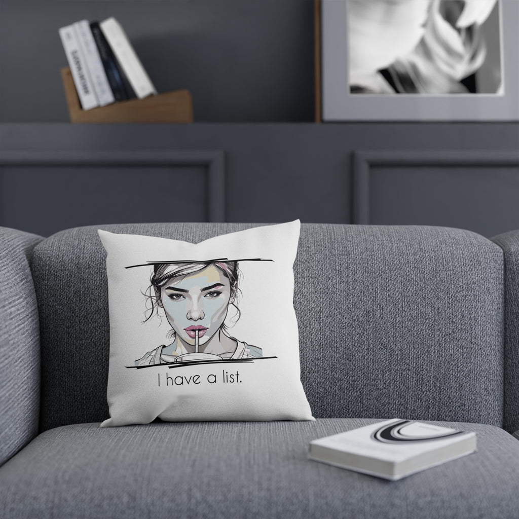 List Keeper Decorative Cushion | Cute Pillow for Home Decor, Gift for Friends, Cozy Living Room Accent, Trendy Sofa Pillow