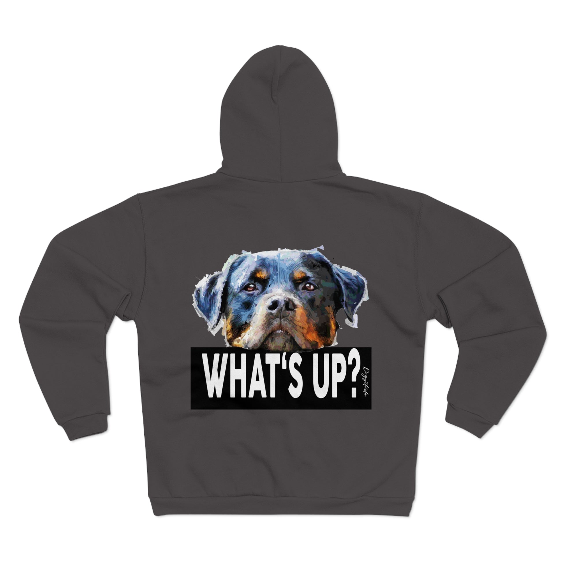 Cool Dog Graphic Zip Hoodie - What's Up?