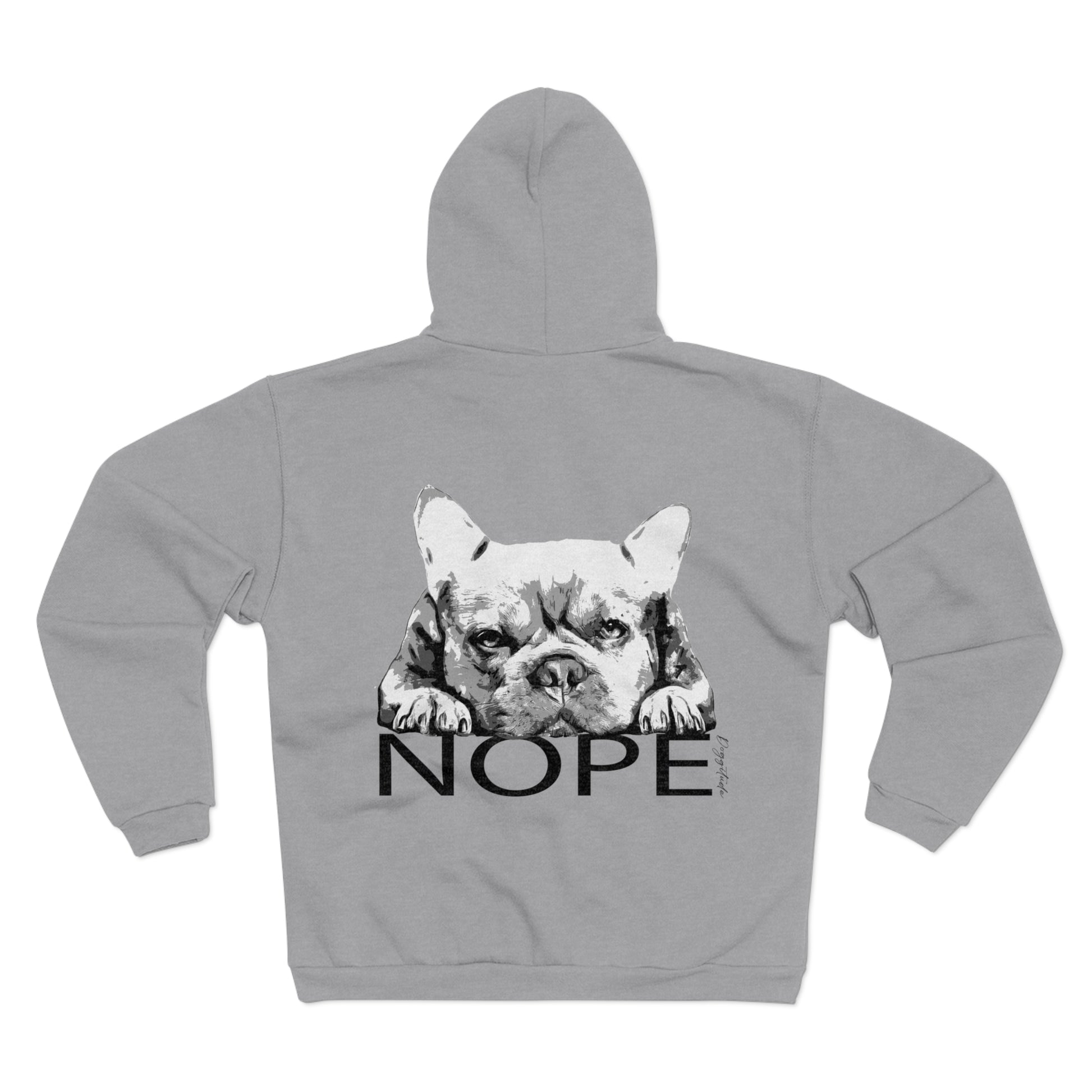 Attitude Zip Hoodie with Dog Design