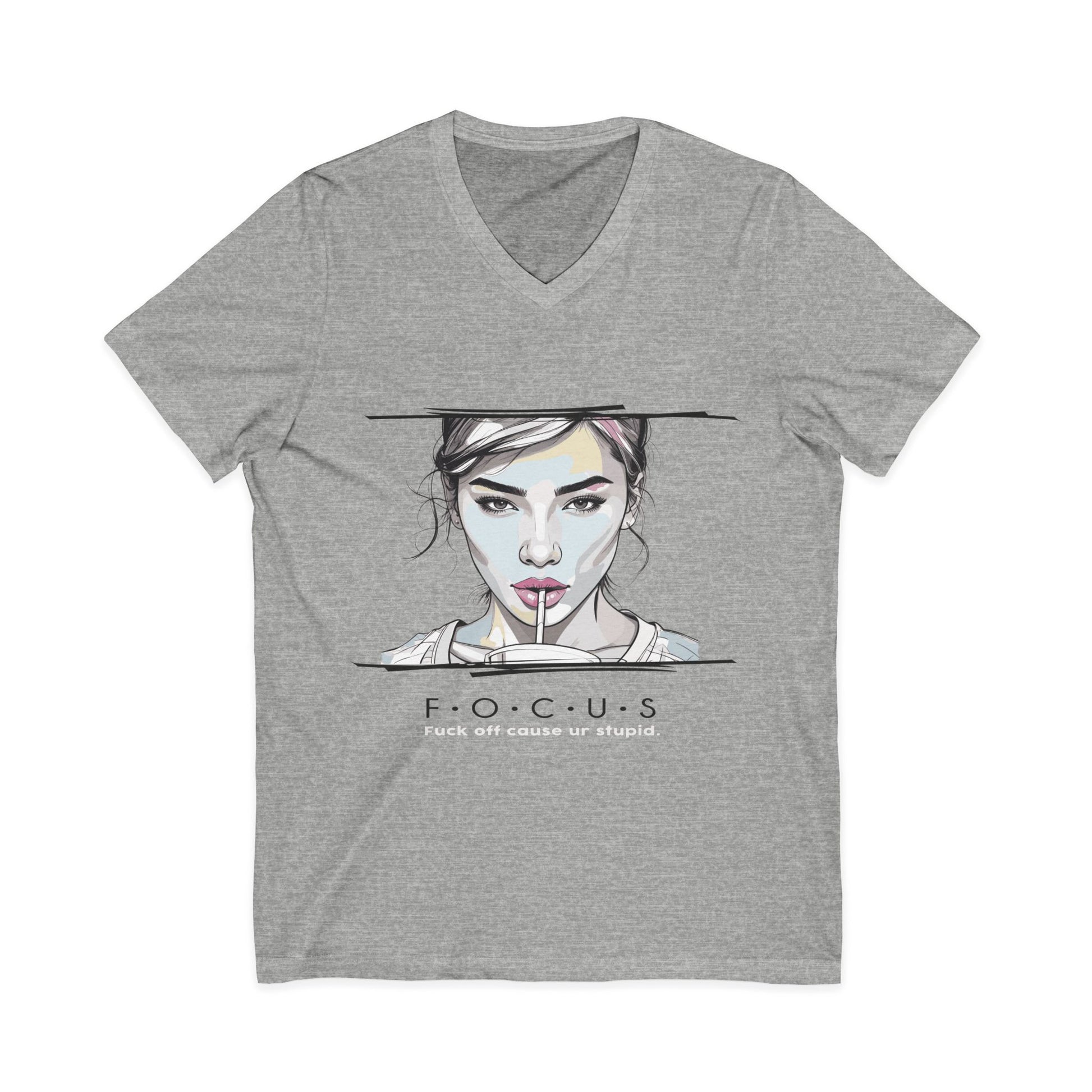 Unisex Jersey Short Sleeve V-Neck Tee