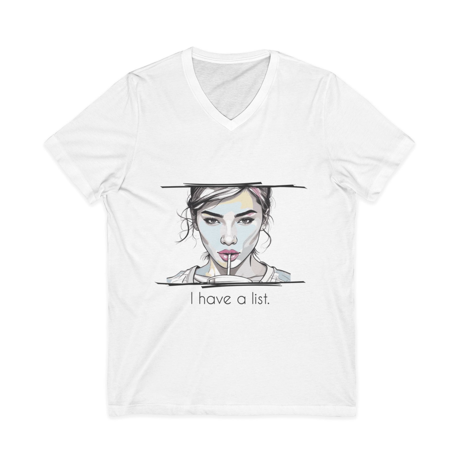 Unisex Jersey Short Sleeve V-Neck Tee