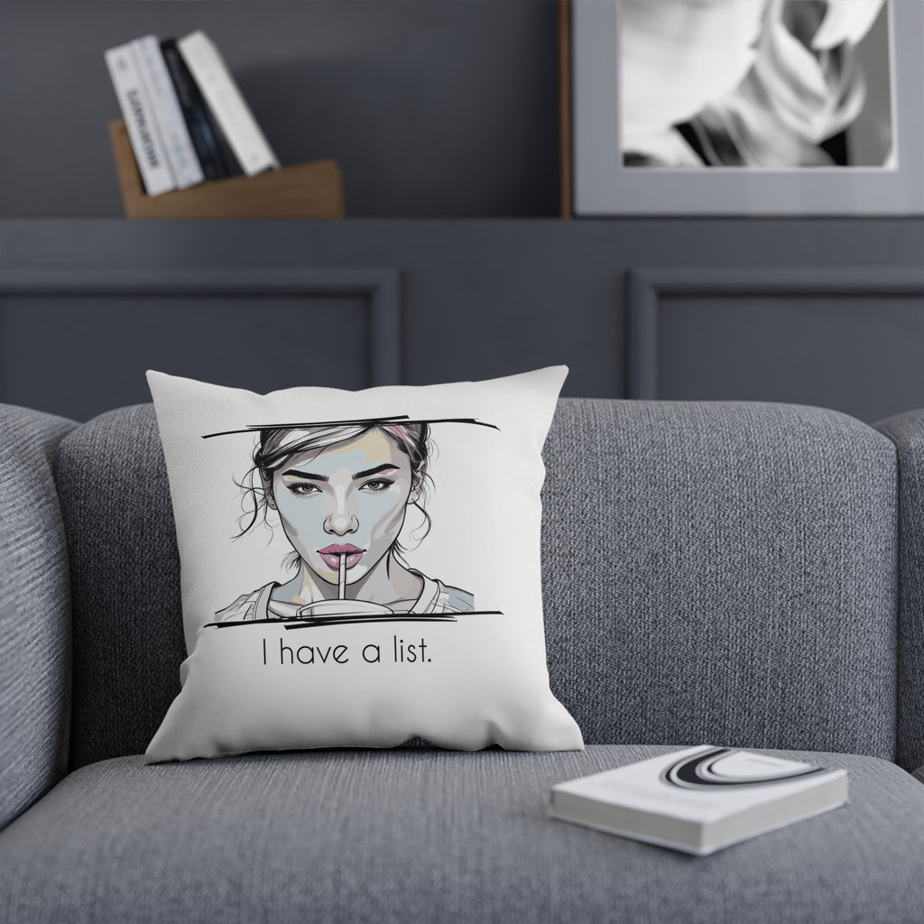 List Keeper Decorative Cushion | Cute Pillow for Home Decor, Gift for Friends, Cozy Living Room Accent, Trendy Sofa Pillow