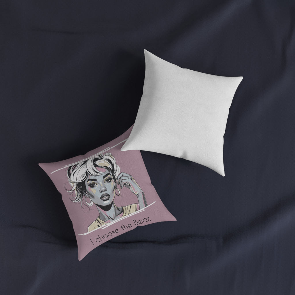 Stylish Bear Throw Pillow – Cozy Couch Cushion & Unique Animal Lover Gift