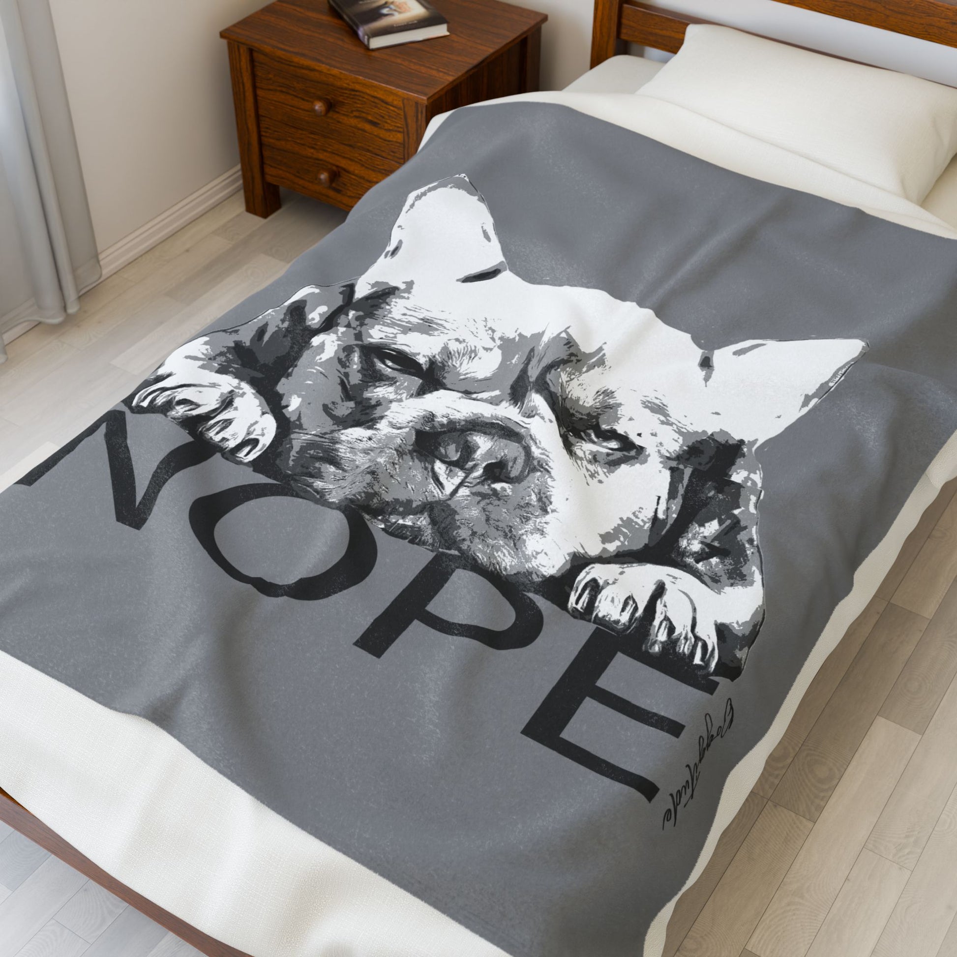 Cozy Nope Dog Throw – Cute Plush Blanket & Fun Gift for Dog Lovers
