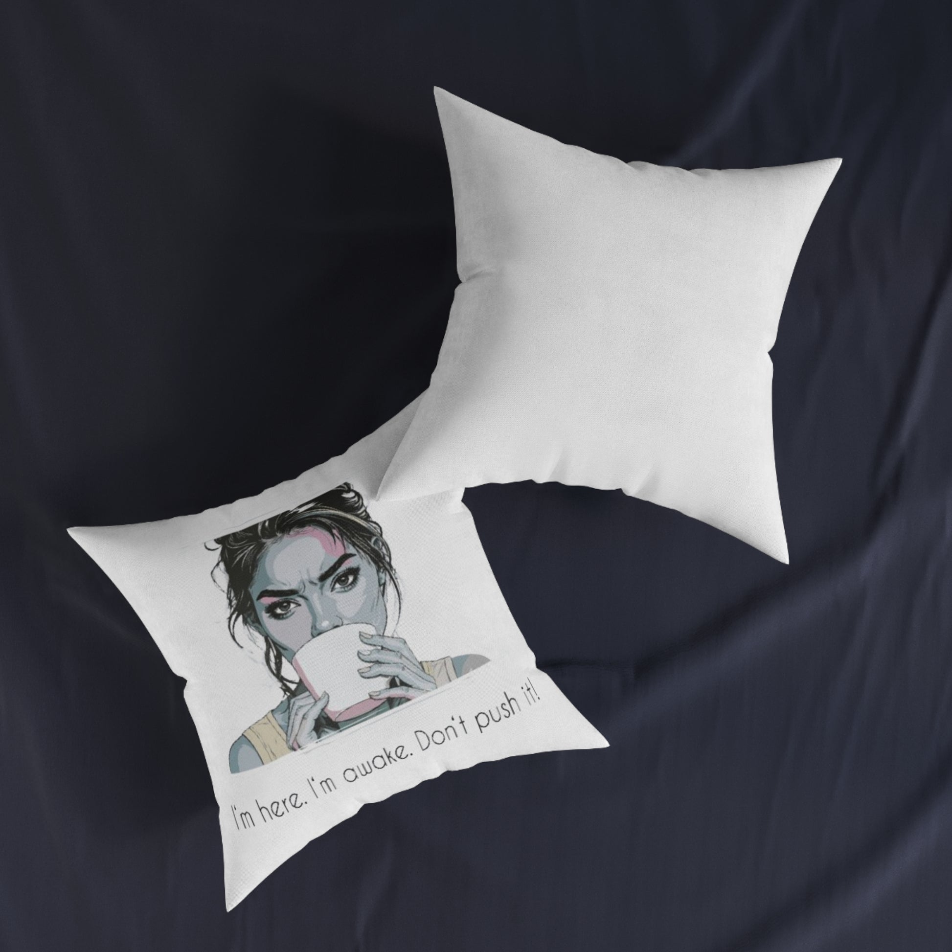 Quirky Coffee Pillow – Cozy Gift & Living Room Décor