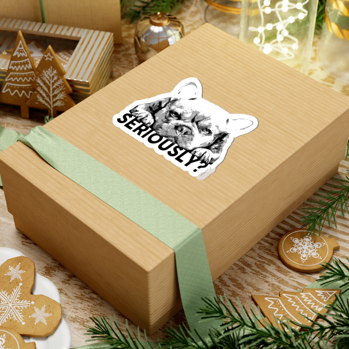 French Bulldog Kiss-Cut Stickers – Funny Laptop Decor & Pet Lover Gift