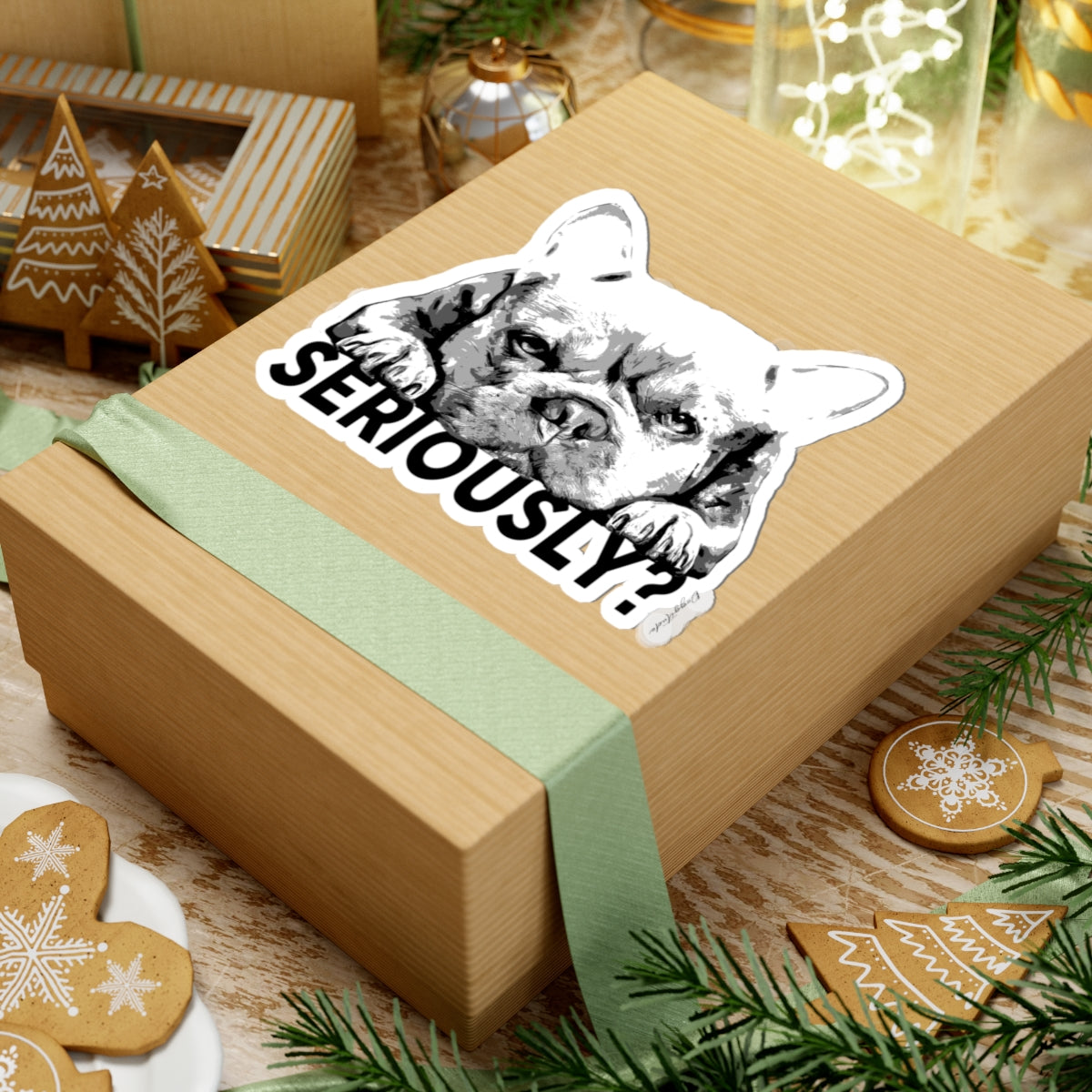 French Bulldog Kiss-Cut Stickers – Funny Laptop Decor & Pet Lover Gift