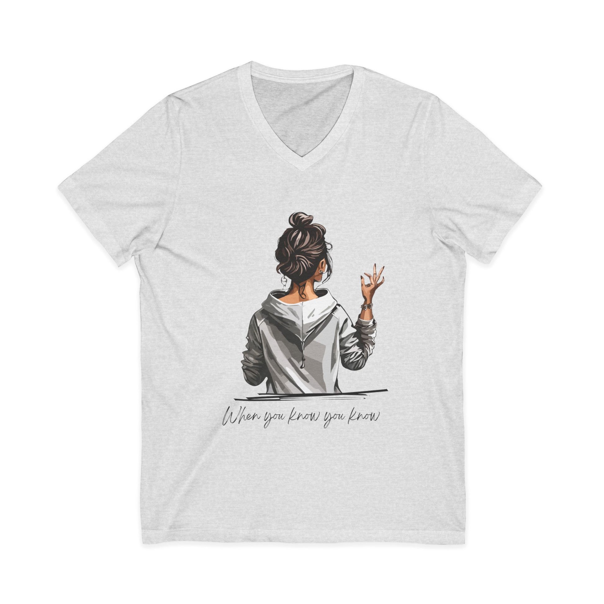 Quote Graphic Tee – Trendy V-Neck Shirt & Everyday Wear