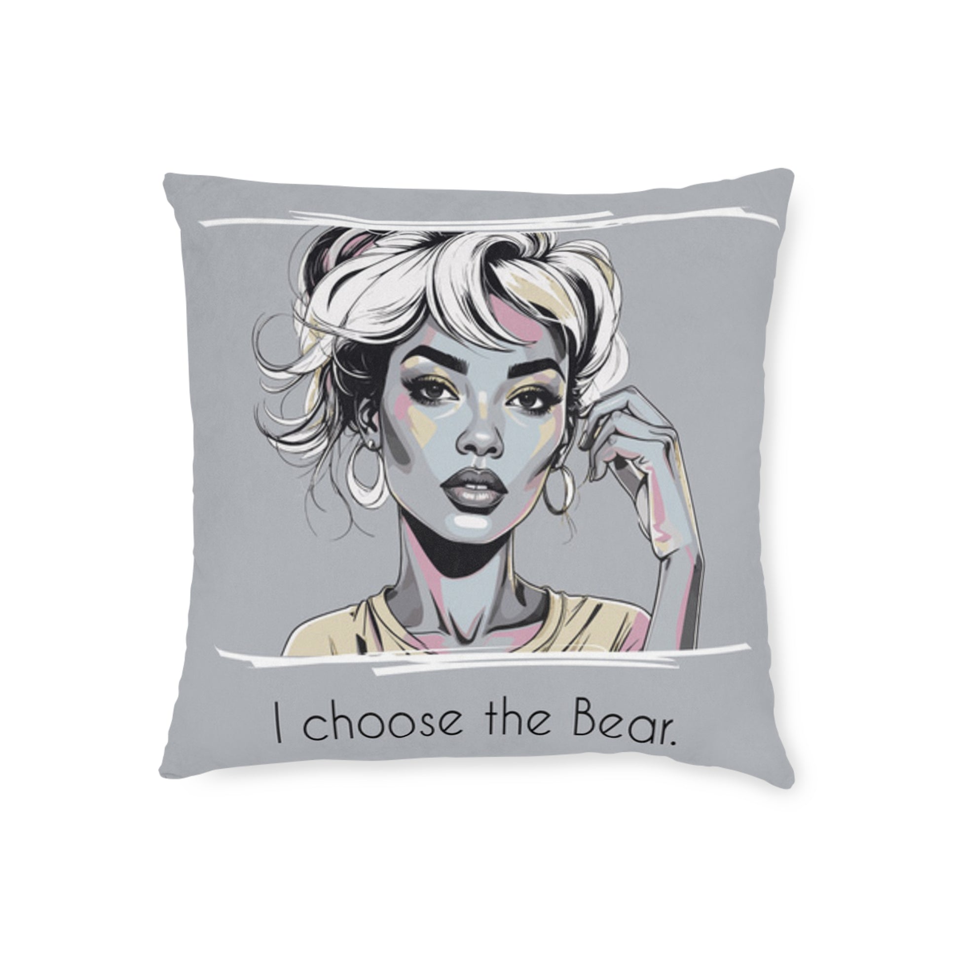 Cozy Bear Pillow – Modern Décor & Animal Lover Gift