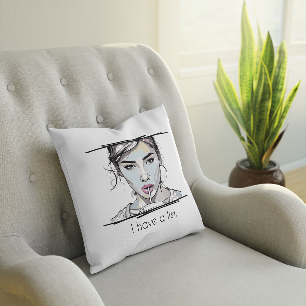 List Keeper Decorative Cushion | Cute Pillow for Home Decor, Gift for Friends, Cozy Living Room Accent, Trendy Sofa Pillow