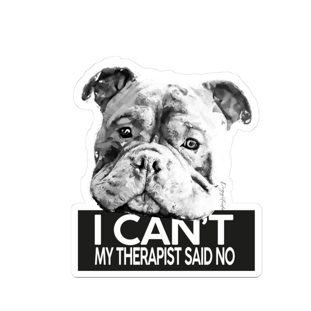 Funny Therapy Dog Stickers – Cute Laptop Decor & Gift for Pet Owners