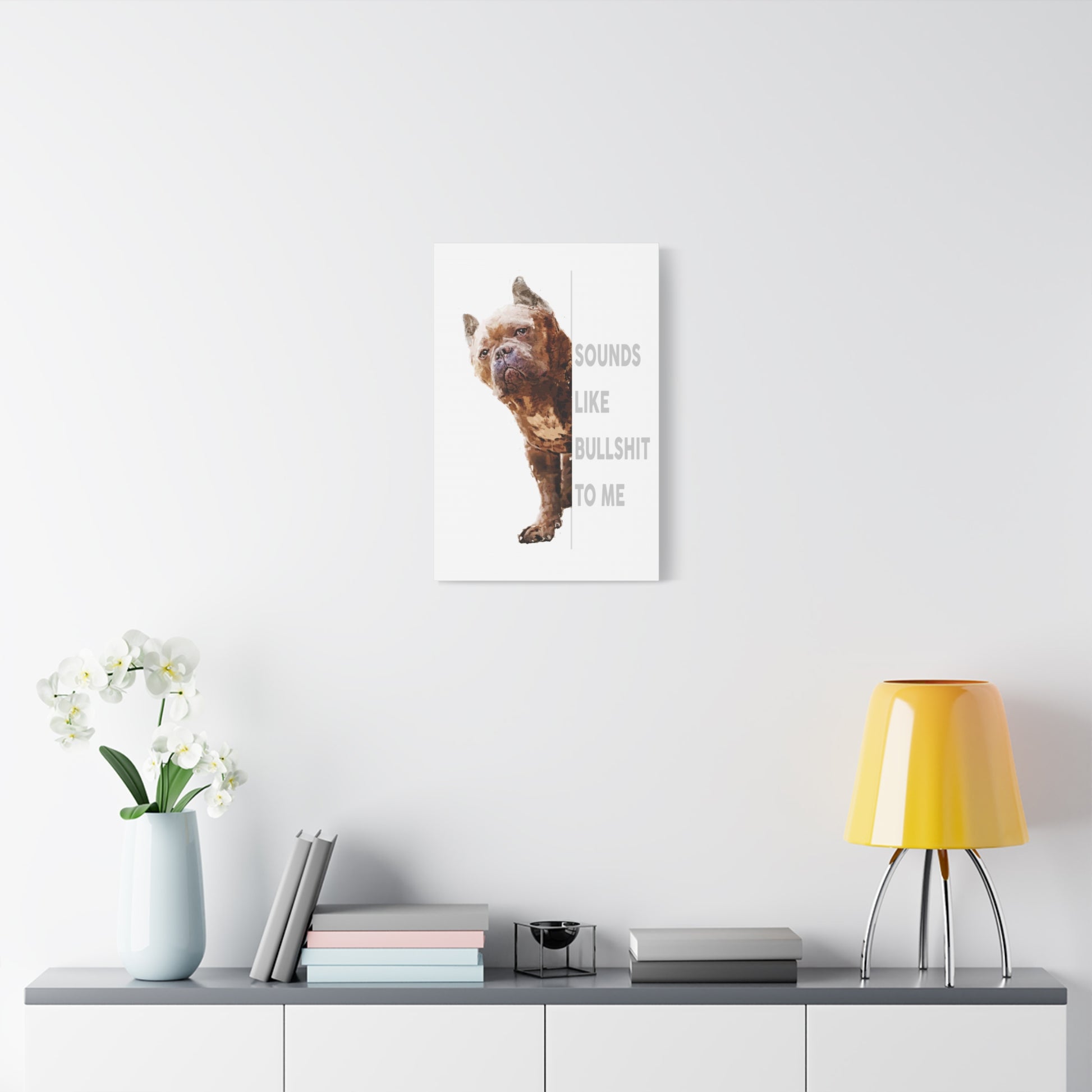 Funny Dog Canvas Art – Humor Wall Decor & Gift for Dog Lovers