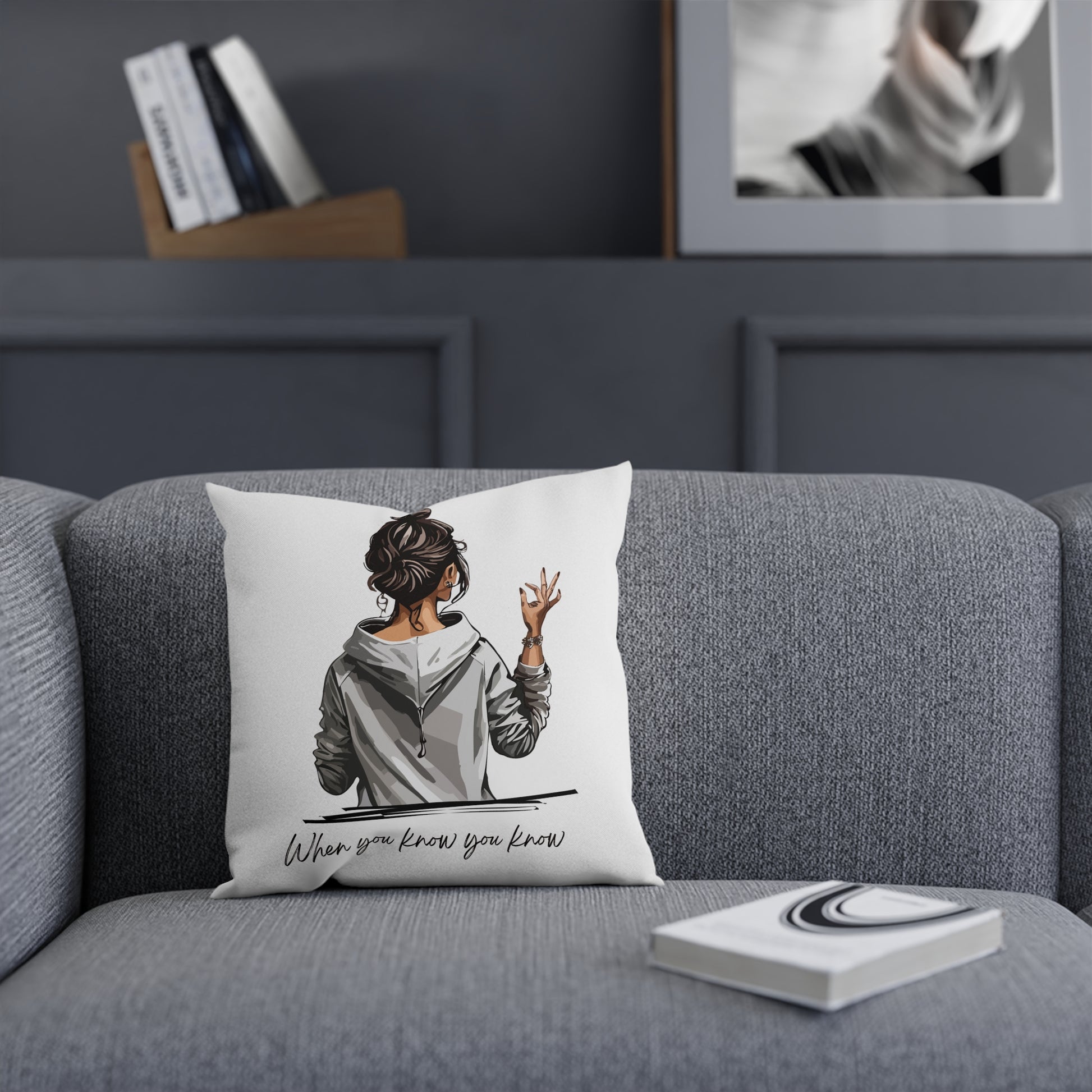 Chic Inspirational Cushion, Home Decor Pillow, Cozy Throw Cushion, Gifts for Her, Modern Quotes Cushion