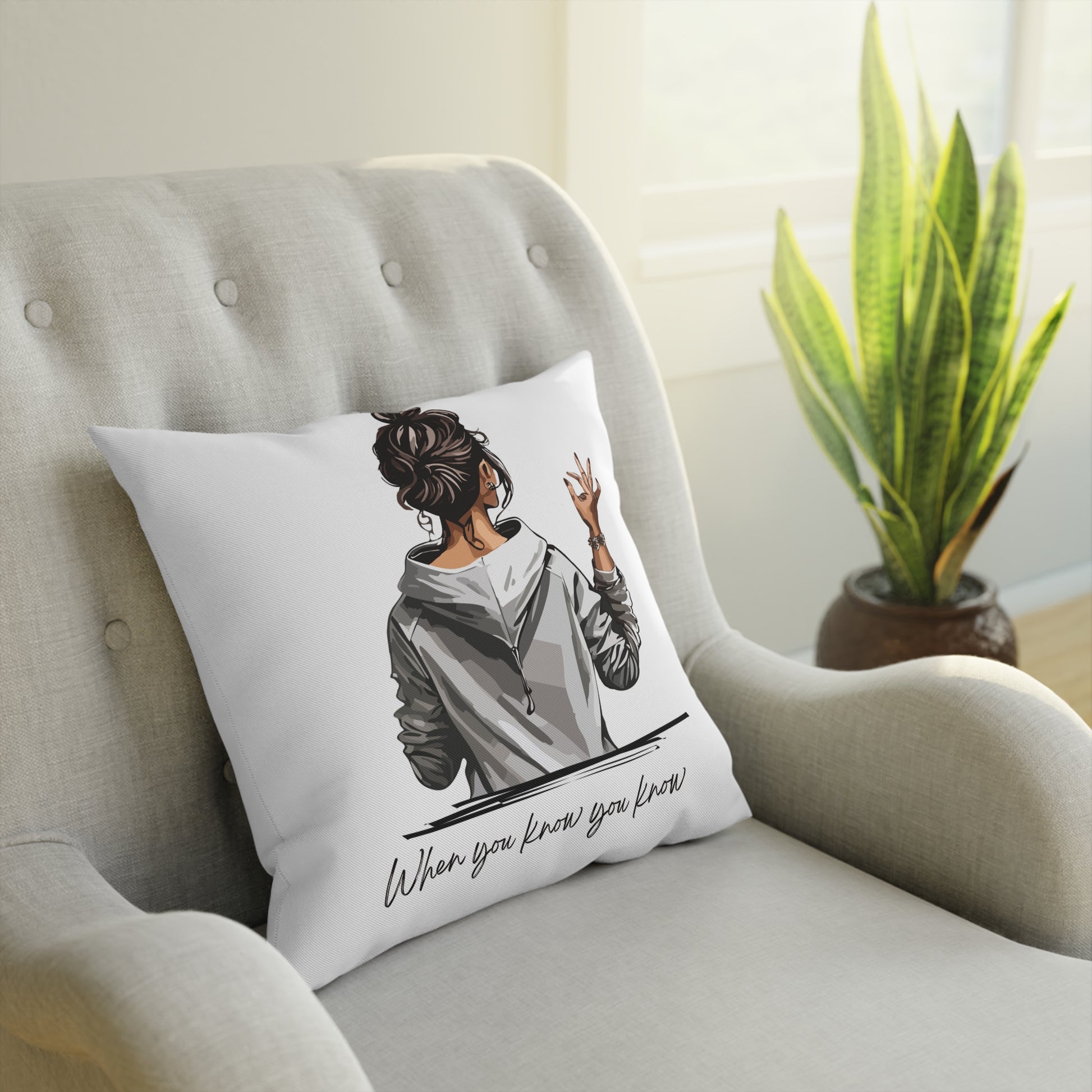 Chic Inspirational Cushion, Home Decor Pillow, Cozy Throw Cushion, Gifts for Her, Modern Quotes Cushion