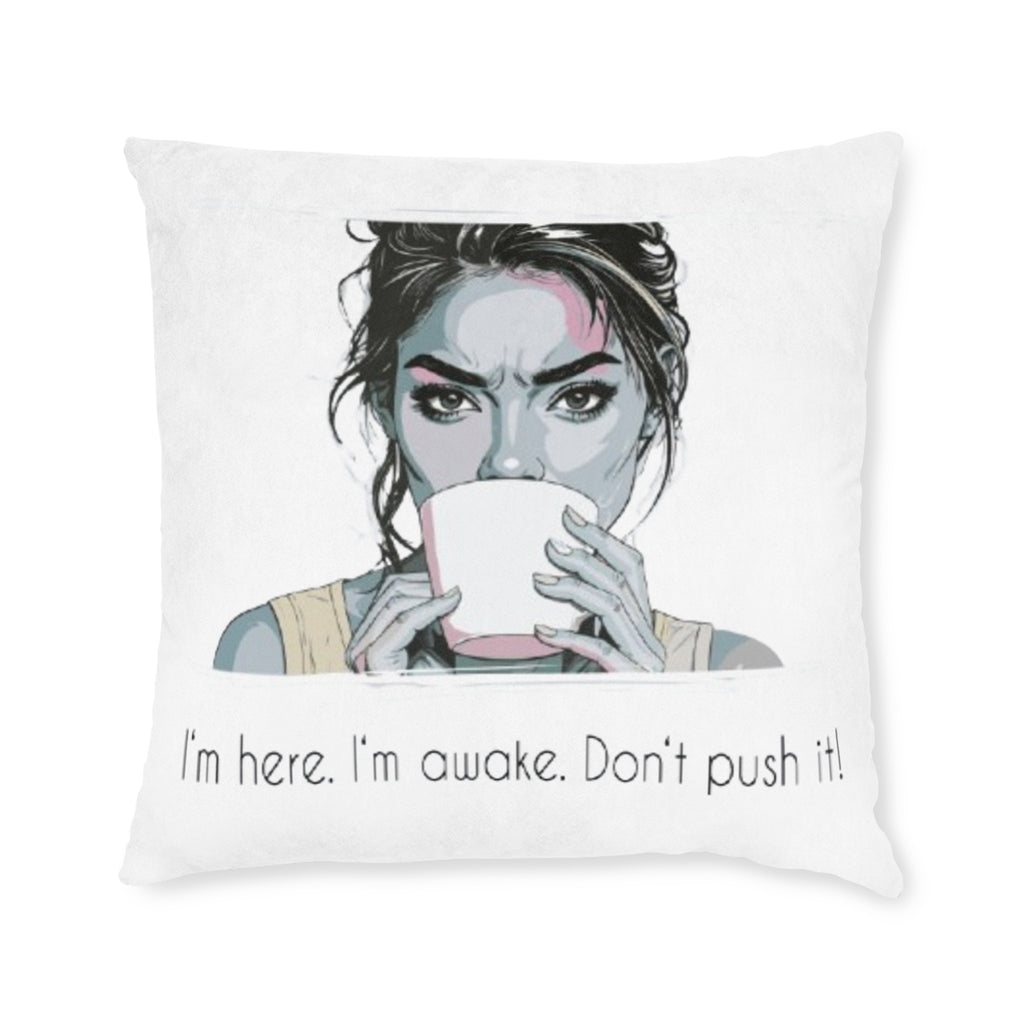 Quirky Coffee Pillow – Cozy Gift & Living Room Décor
