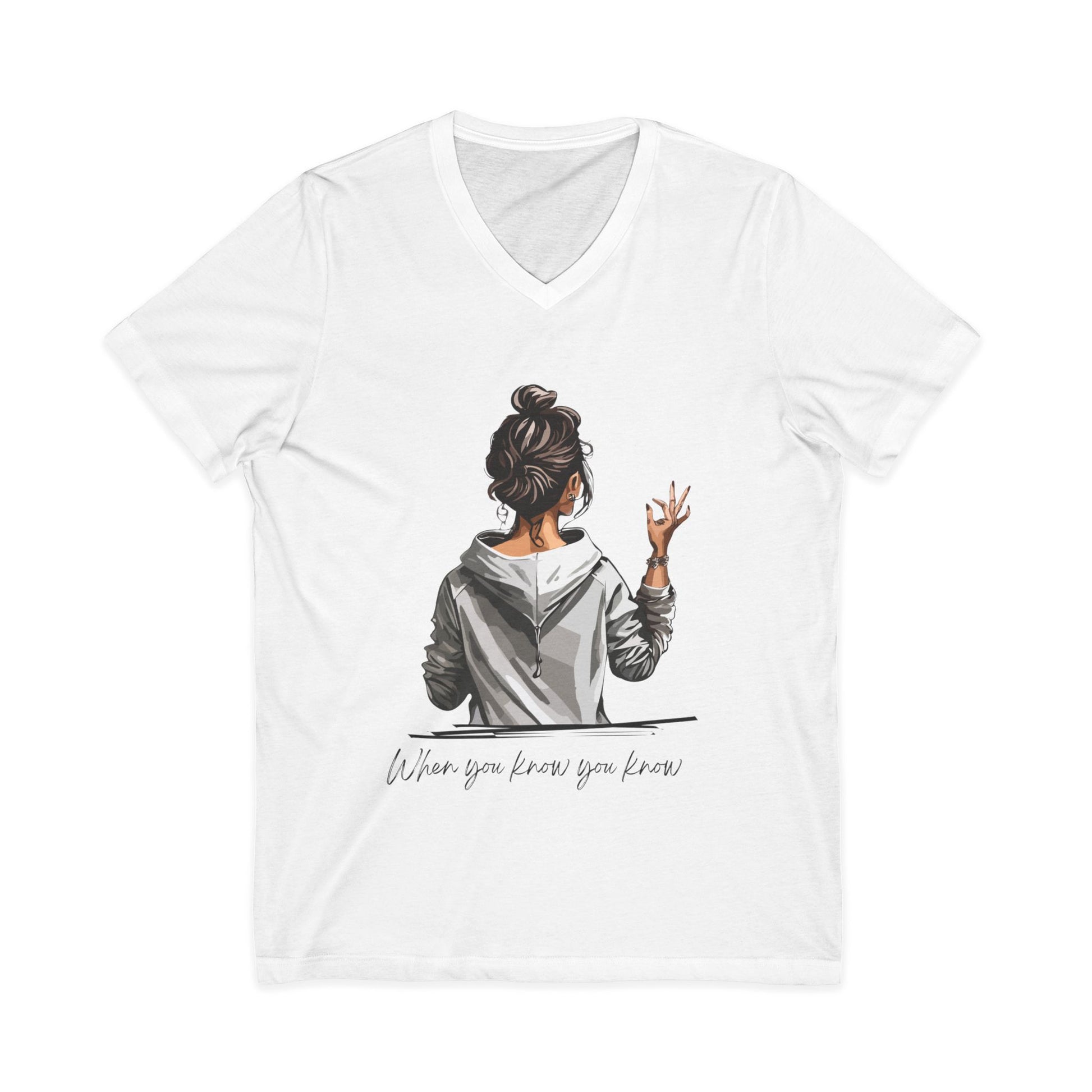 Casual V-Neck Shirt – Motivational Unisex Graphic Tee Gift