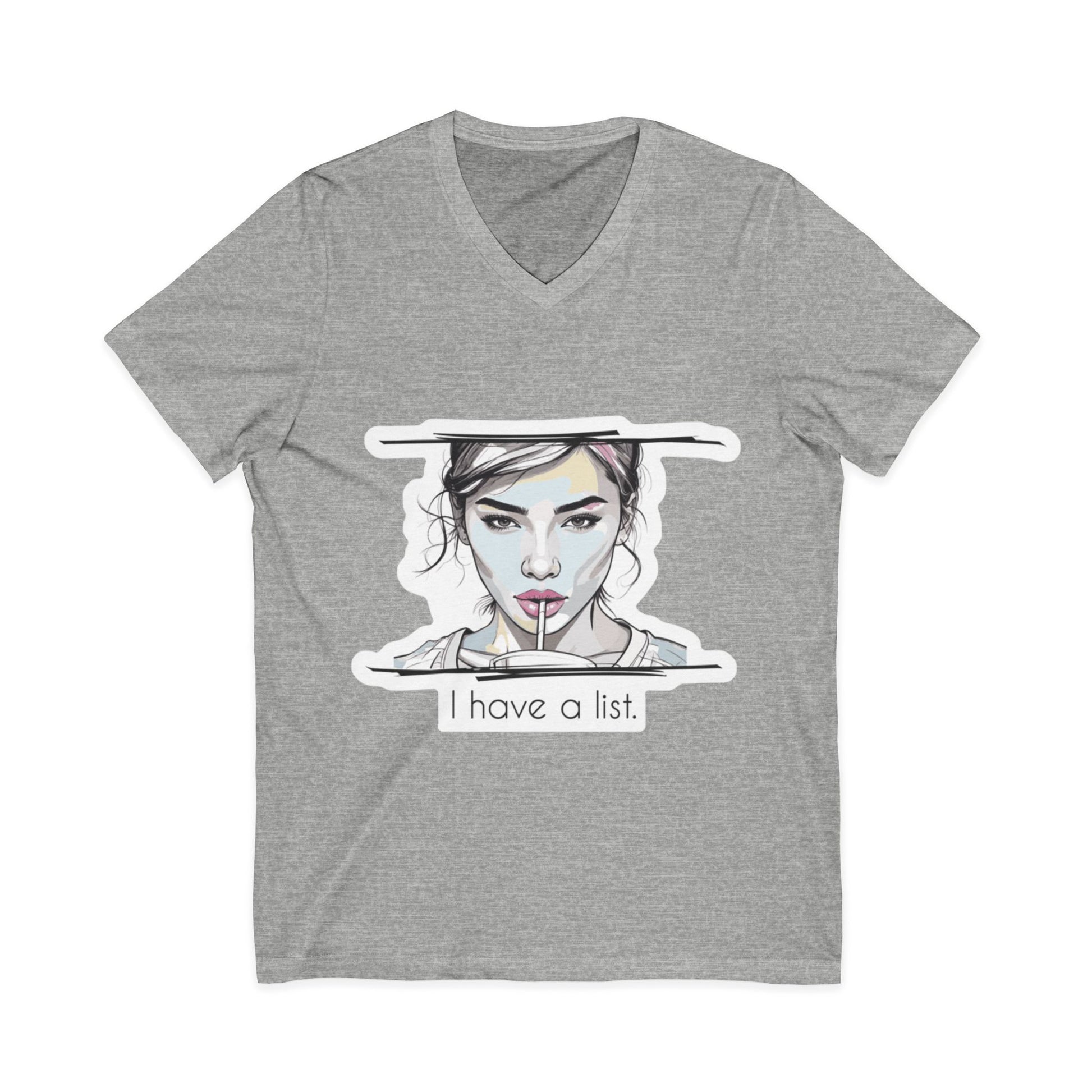 Unisex Jersey Short Sleeve V-Neck Tee