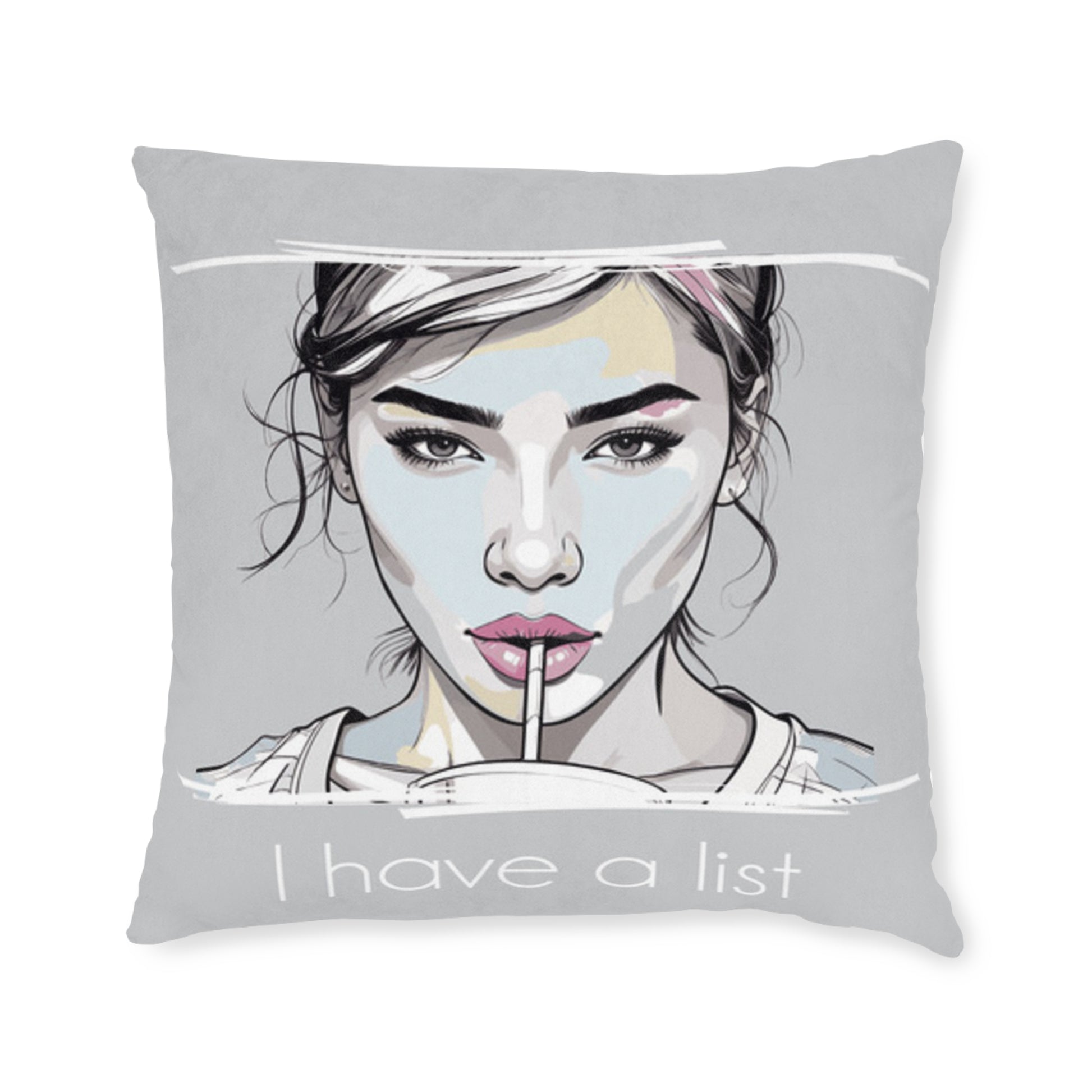 Chic Throw Pillow – List-Making Décor & Perfect Gift Idea