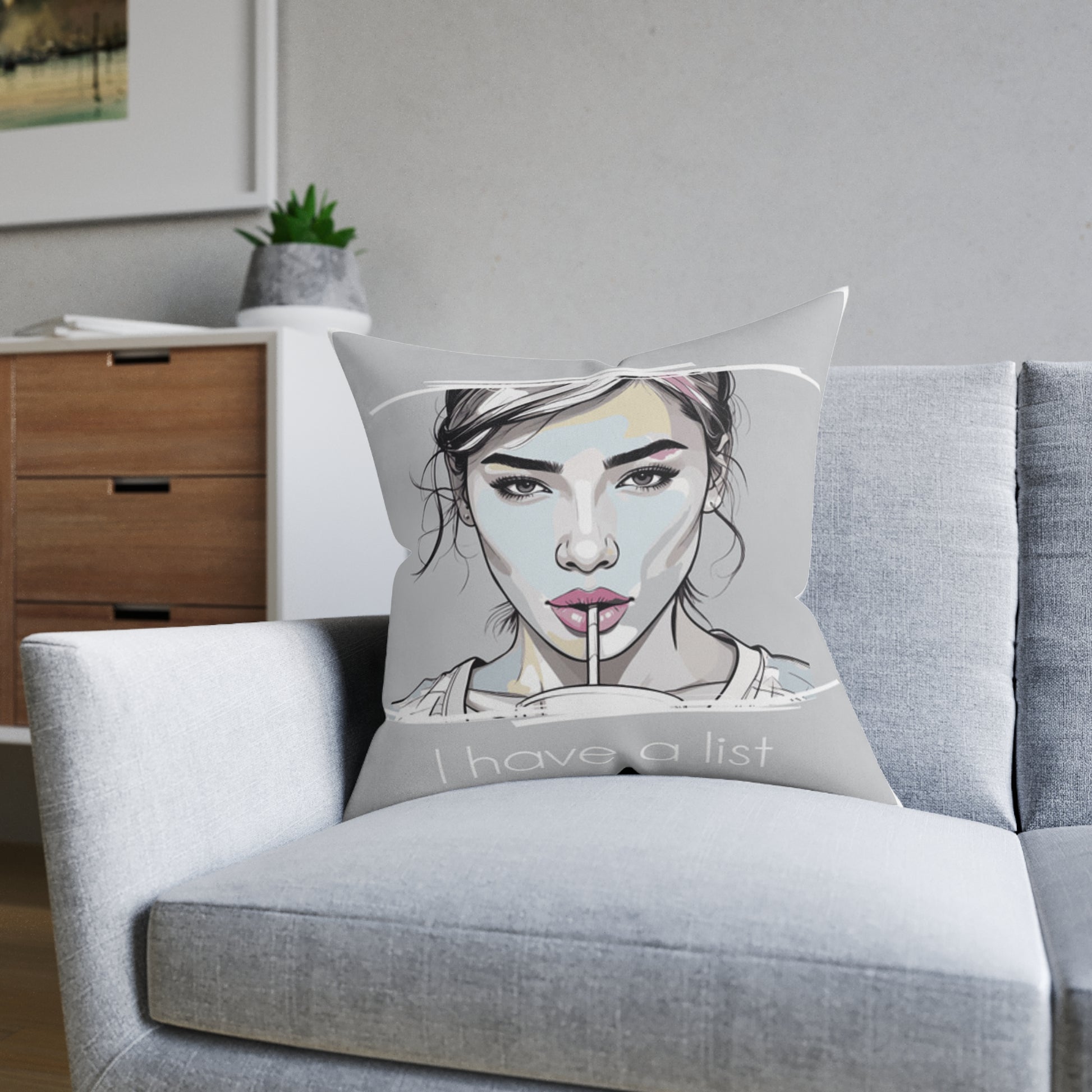 Chic Throw Pillow – List-Making Décor & Perfect Gift Idea