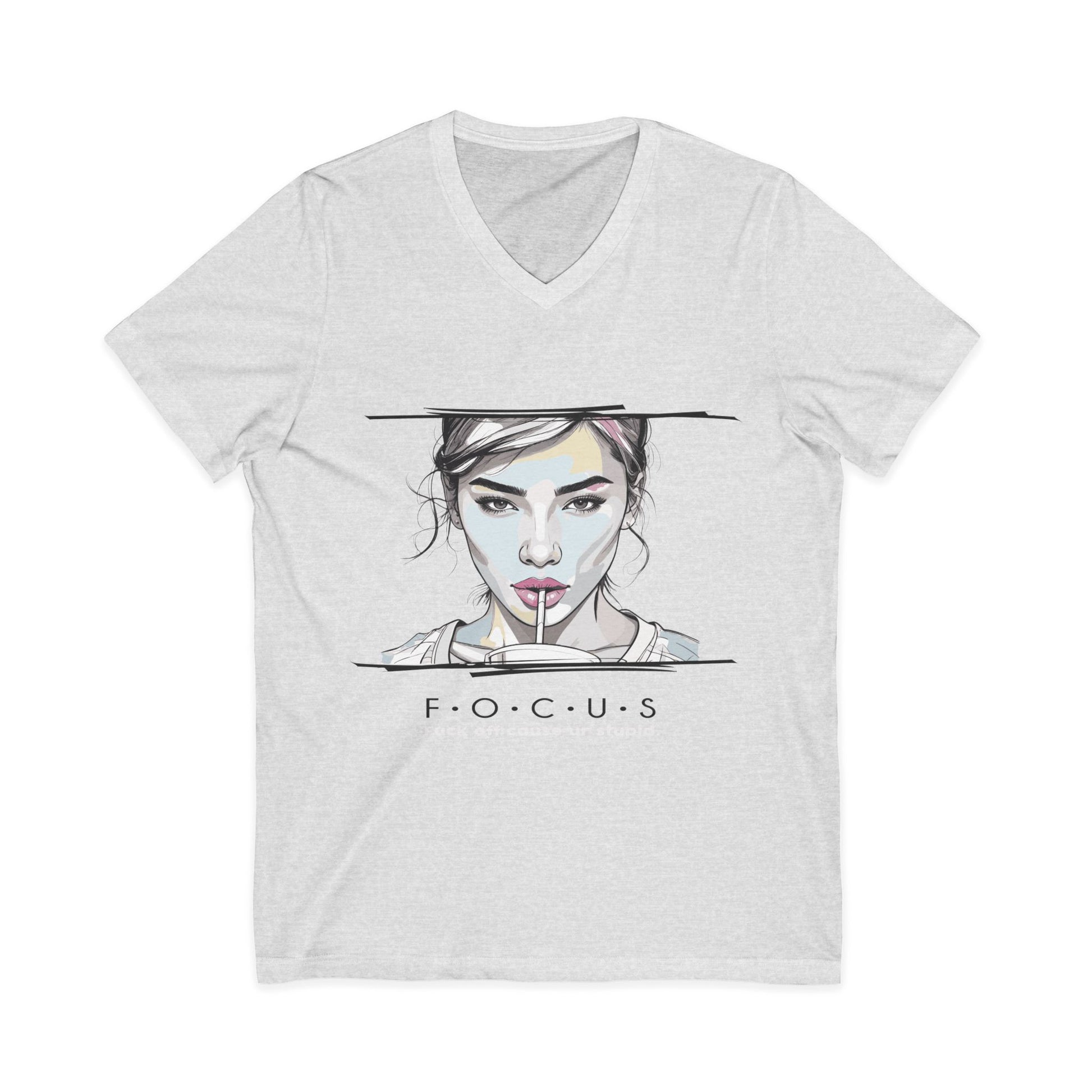 Unisex Jersey Short Sleeve V-Neck Tee