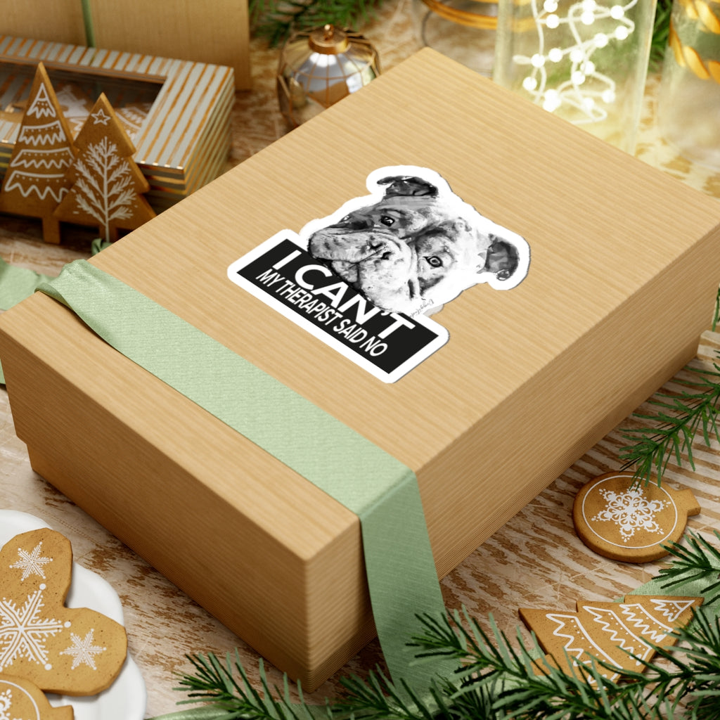 Funny Therapy Dog Stickers – Cute Laptop Decor & Gift for Pet Owners