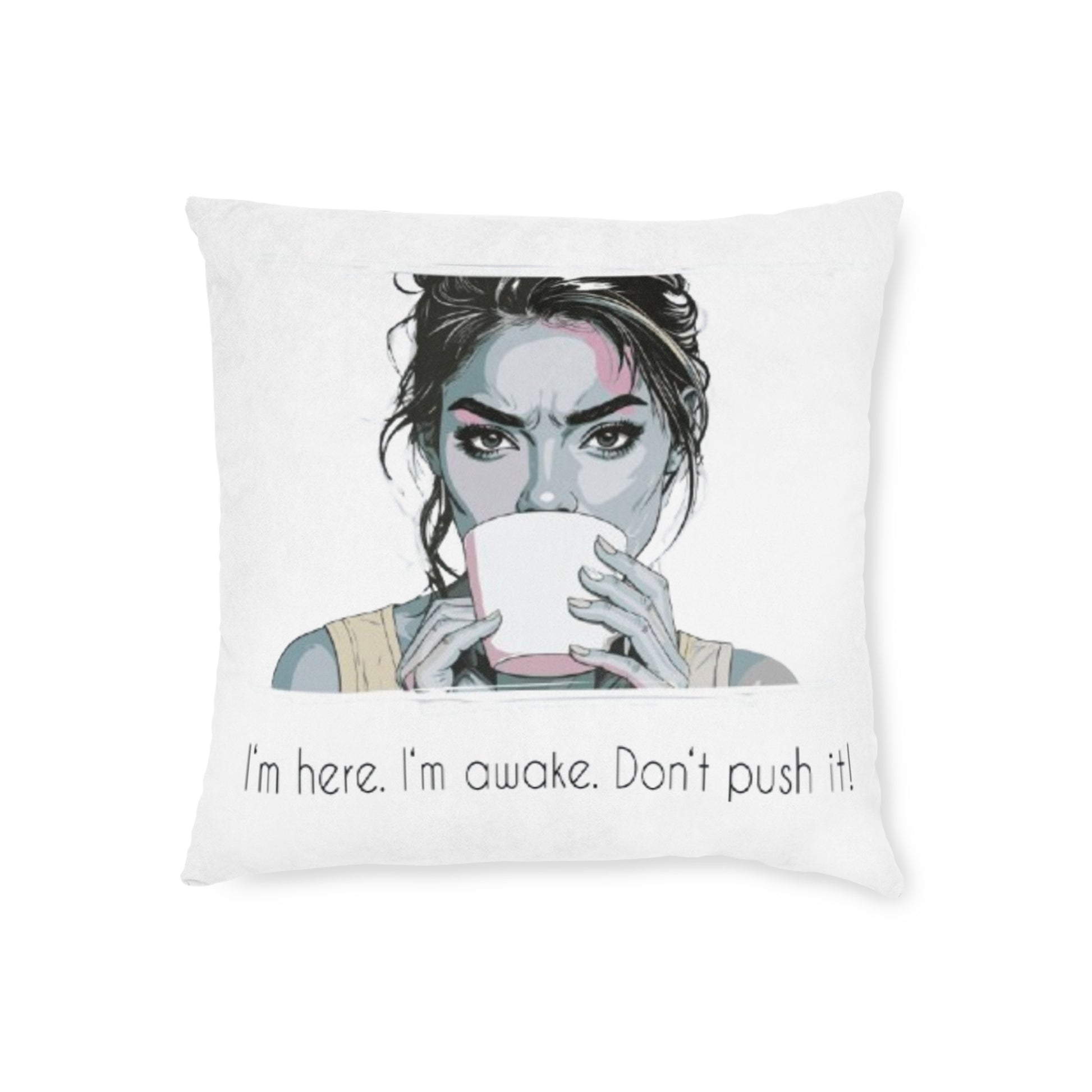 Quirky Coffee Pillow – Cozy Gift & Living Room Décor