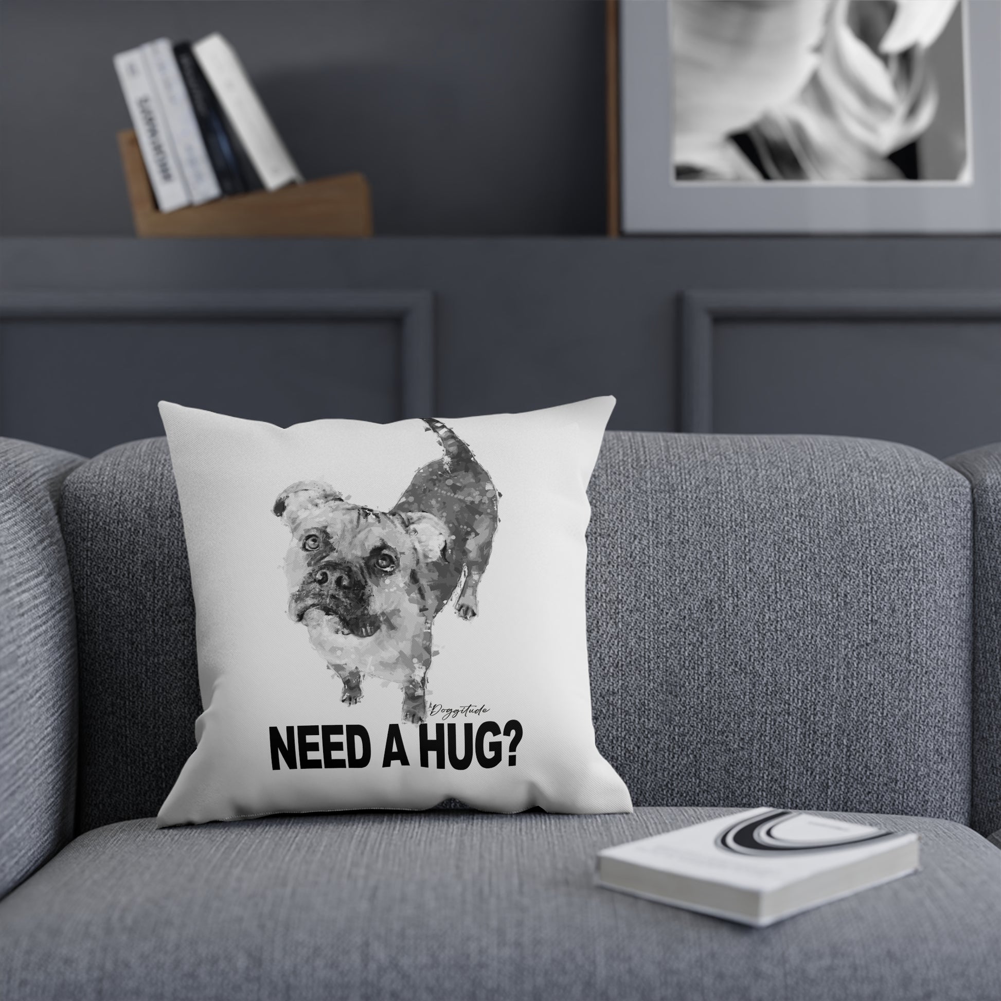 Dog Lover's Hug Cushion, Pet Pillow, Animal Decor, Gifts for Dog Owners, Cozy Home Decor, Need a Hug?