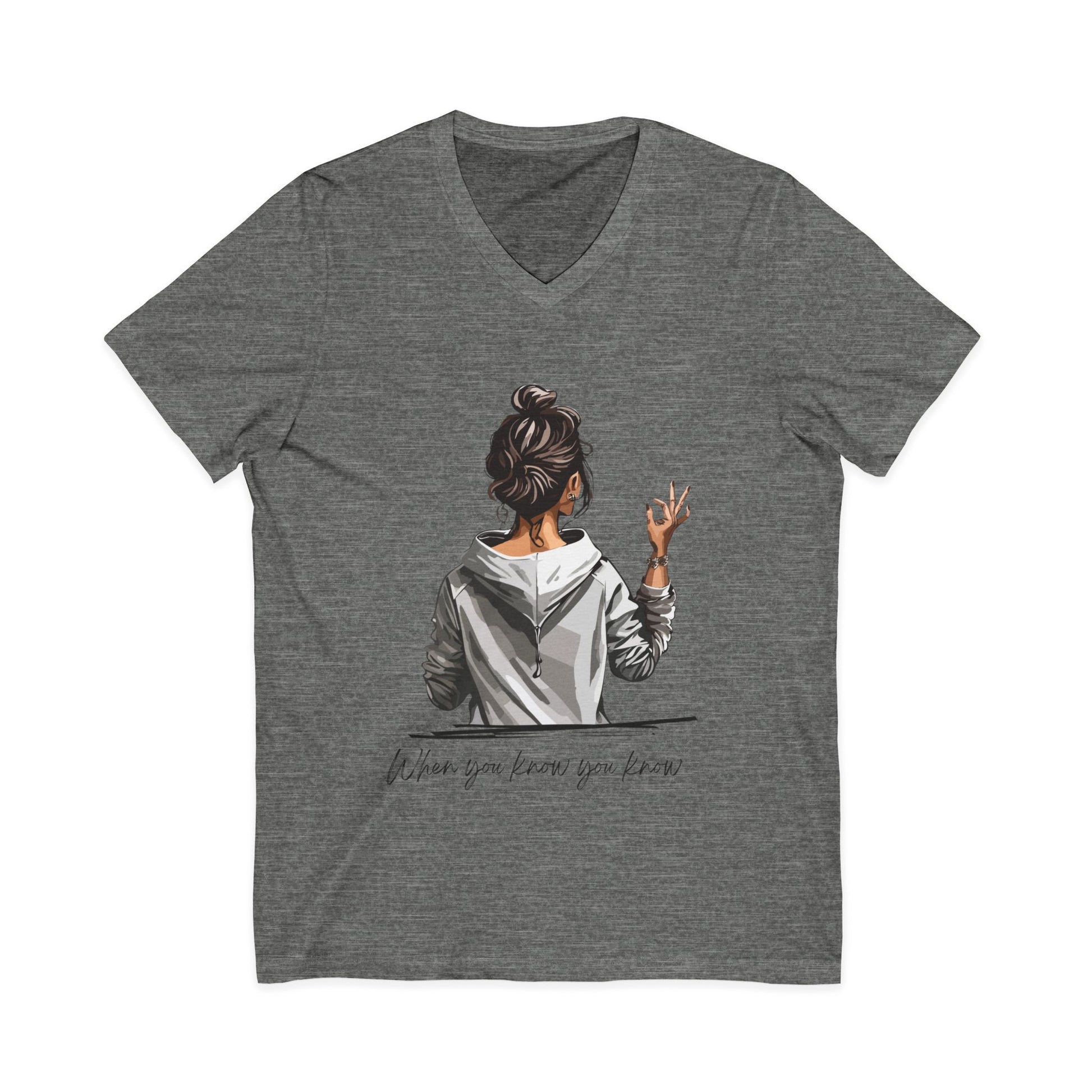 Casual V-Neck Shirt – Motivational Unisex Graphic Tee Gift