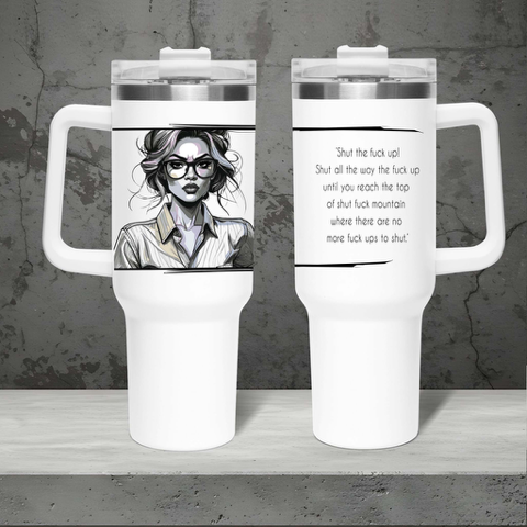 Insulated Stainless Steel Mug with Lid and Straw