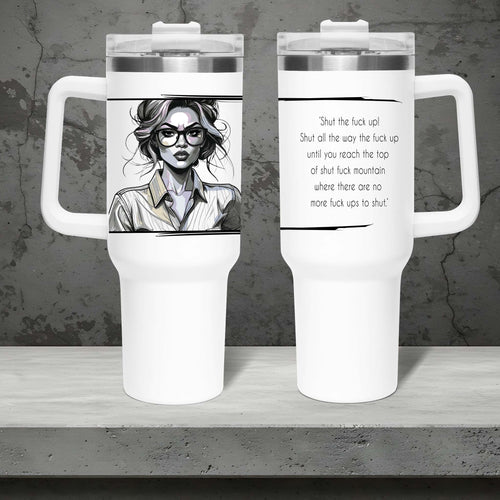 Insulated Stainless Steel Mug with Lid and Straw